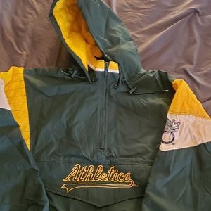 Oakland As baseball insulated wind breaker Jacket sz XL genuine Starter brand